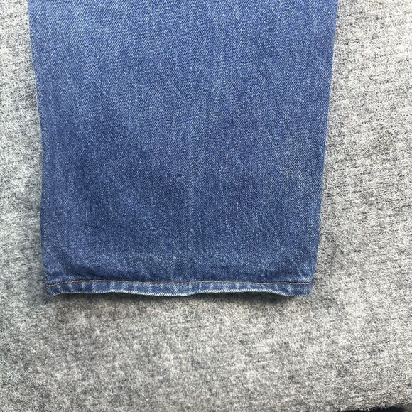 Vintage 80s Levis 549 Jeans 36x34 Made in USA Whiskering Wallet Fade Leather Tab - Picture 12 of 16